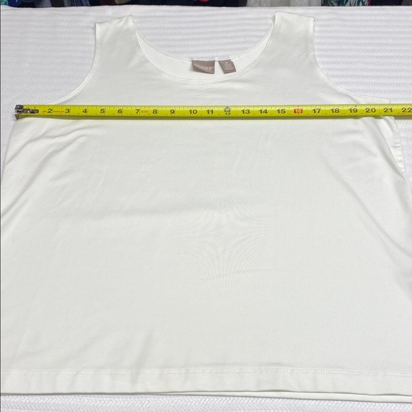 Chico’s Tank Top Microfiber Sleeveless Layering Tank Ecru Cream Extra Large - Picture 5 of 6